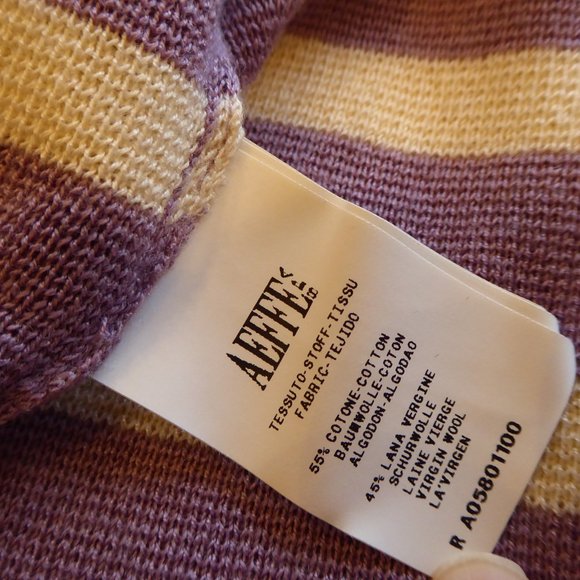 Moschino Cheap and Chic Ladies Lilac Cream Striped Knit Sweater Jacket USA SZ 10 - Picture 14 of 16
